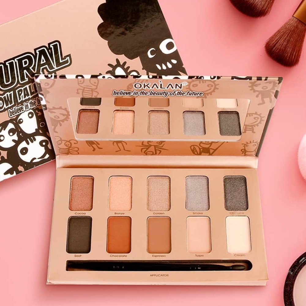 Pkalan Natural Eyeshadow Palette 10 Shades.